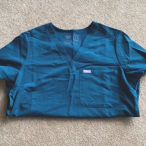 Figs on pockets scrub top